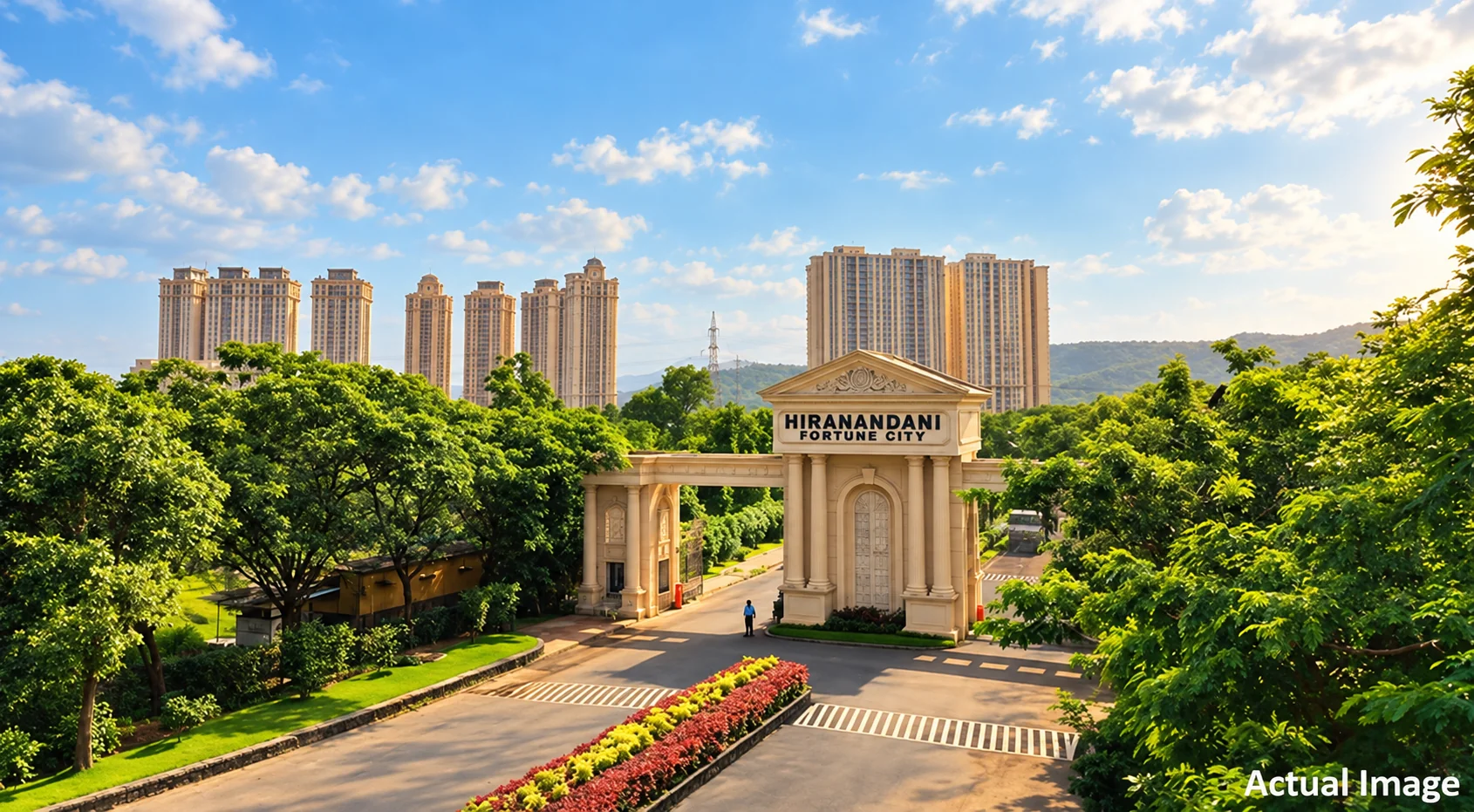 View of the Hiranandani Fortune City township environment